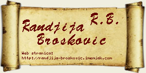 Ranđija Brošković vizit kartica